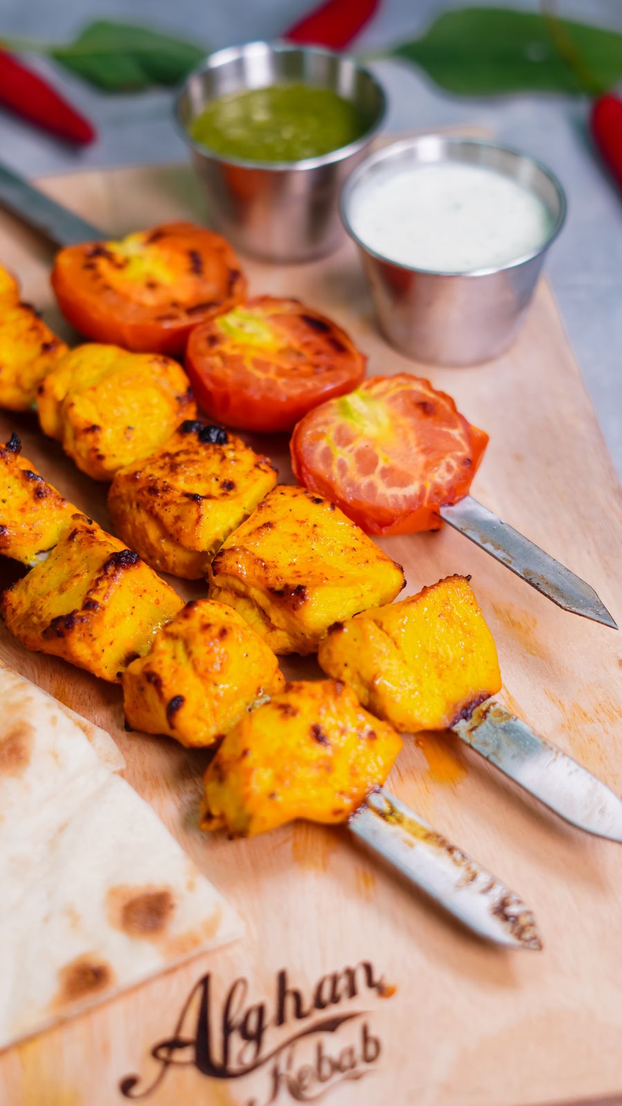 Chicken tikka skewers